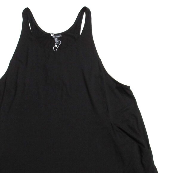 NWT Eileen Fisher Cami Jumper in Black Lightweight Viscose Jersey Dress M - Picture 3 of 6